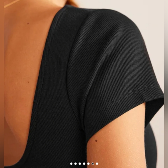 Low-Back Rib Jersey Mini Dress - Picture 3 of 4